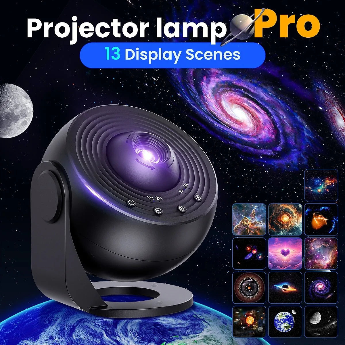 Proyector Planetario Pro 360° – Lámpara Galaxy para Niños, Bodas y San Valentín