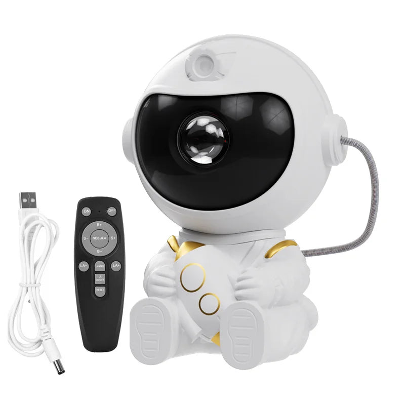 Proyector LED Galaxia Astronauta – Luz Nocturna Cielo Estrellado para Niños y Decoración