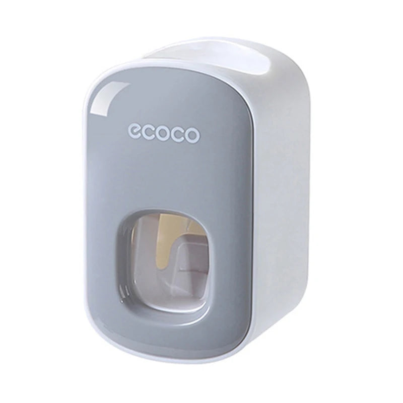 Dispensador Automático de Pasta Dental con Portacepillos – Soporte de Pared para Baño