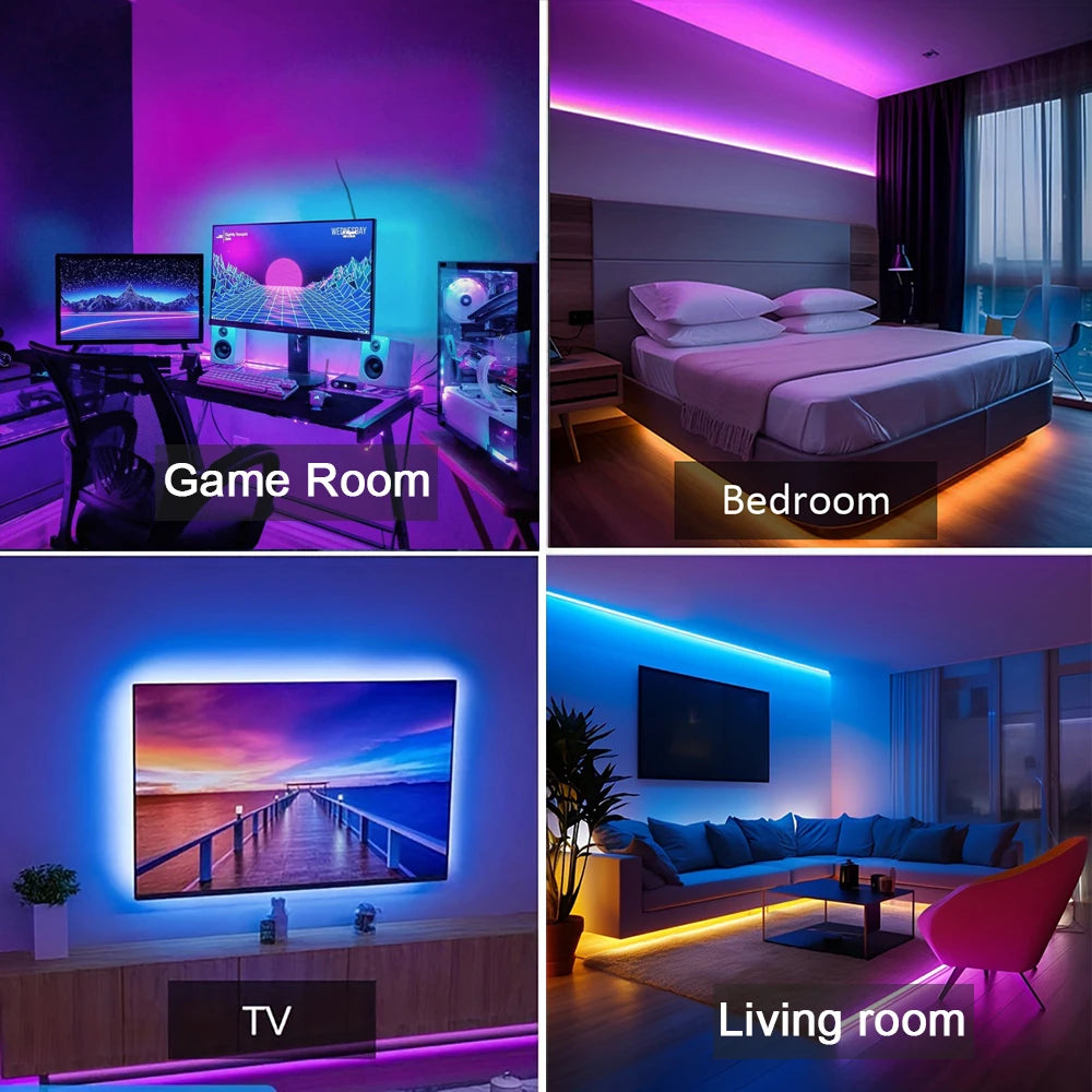 Tira LED RGB con Sincronización Musical y Control por APP – Decoración Hogar y TV