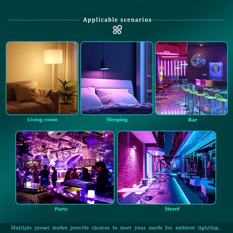 Bombilla LED RGB E27 con Control Remoto – 7W, 16 Colores, Regulable, AC220V