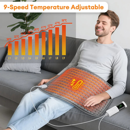 Almohadilla Térmica Eléctrica para Mascotas con 9 Niveles y Temporizador – Calefacción para Abdomen y Manos