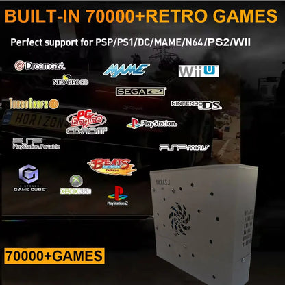 Super Consola X8 Pro – 70000+ Juegos, 60+ Emuladores, 500GB, Compatible con Wii PS2 PSP GameCube, Win11 y Batocera