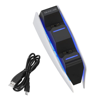 Base Cargadora para Controles PS5 DualSense | Soporte y Estación de Carga para PlayStation 5