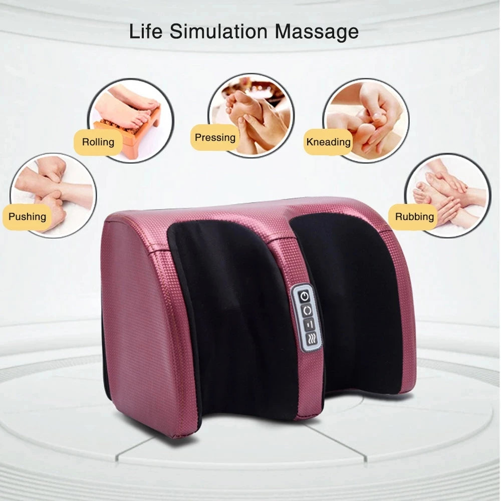 Masajeador Eléctrico para Pies Shiatsu con Amasado Profundo, Calor, Rodillos y Vibración para Alivio de Fatiga Muscular