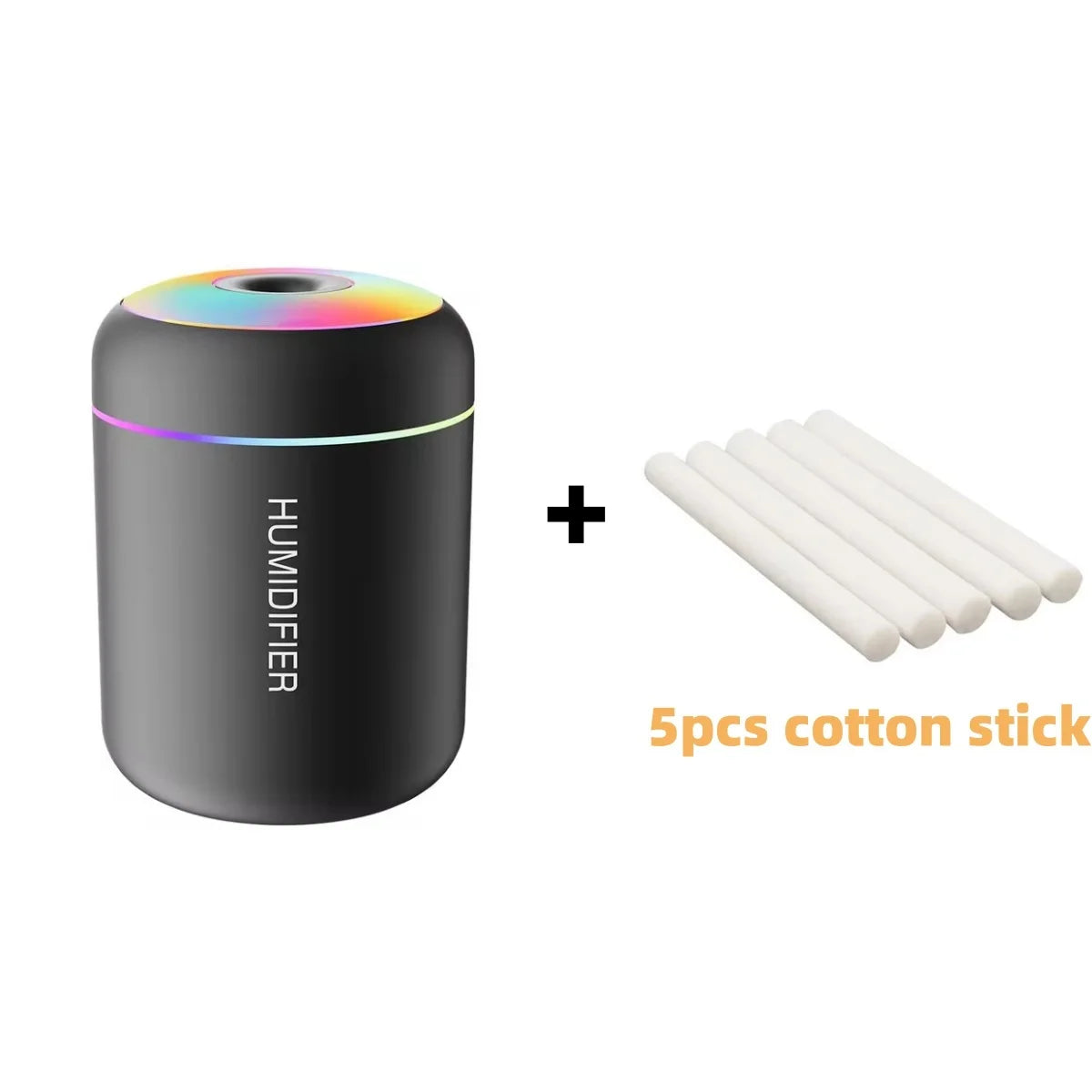 Humidificador de Aire Mini de 180 ml USB Eléctrico – Difusor de Aromas y Aceites Esenciales, Purificador de Aire con Niebla Aromática y Luz LED para Auto, Hogar y Dormitorio.
