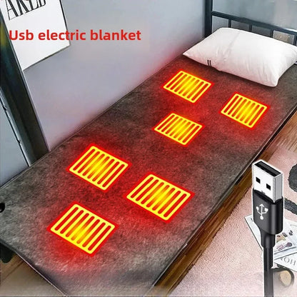 Colchón Eléctrico Calefaccionado USB Type-C Individual – Lavable y Portátil para Dormitorio y Oficina