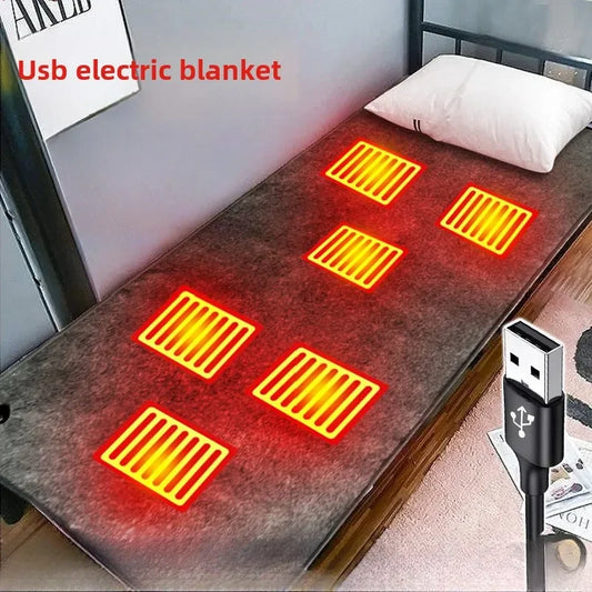 Colchón Eléctrico Calefaccionado USB Type-C Individual – Lavable y Portátil para Dormitorio y Oficina