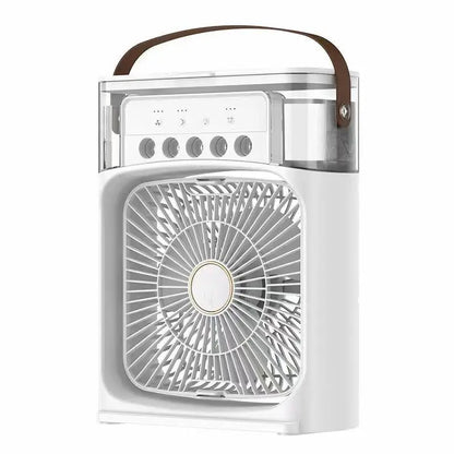 Mini Aire Acondicionado Portátil USB Lenovo con Ventilador, Humidificador, Pulverizador de Niebla y Luz LED Nocturna ❄️