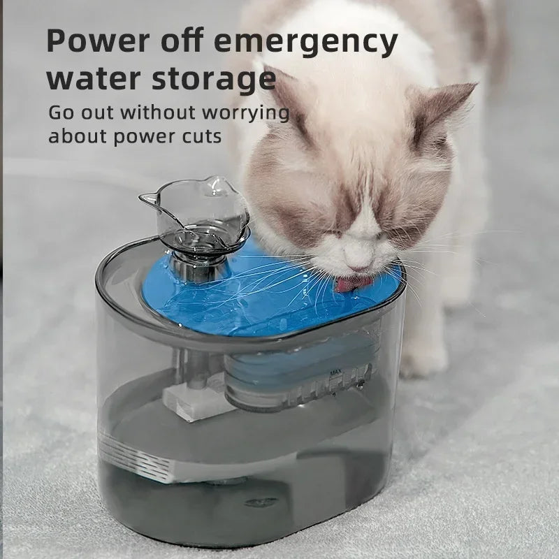 Dispensador de Agua Eléctrico Silencioso para Mascotas 2.2L USB con Filtro – Fuente Automática para Gatos