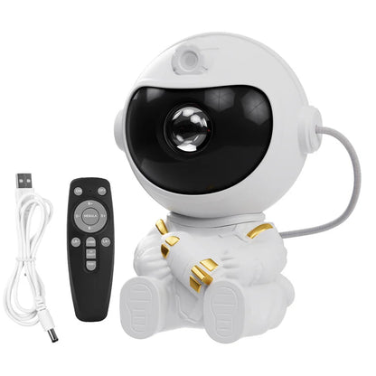 Proyector LED Galaxia Astronauta – Luz Nocturna Cielo Estrellado para Niños y Decoración