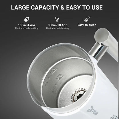 Espumador de Leche Eléctrico DEVISIB 3 en 1 – 300ml, Frío y Caliente para Café y Cappuccino