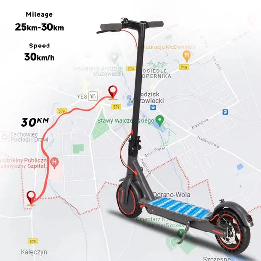 Scooter Eléctrico Plegable 350W – Control por App, Batería 36V 10.4Ah y Gran Autonomía
