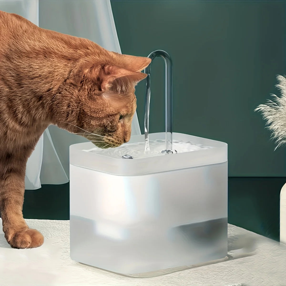 Dispensador de Agua Circulante 1.5L para Gatos y Perros – Fuente con Flujo Vivo y Bol de Alimentación