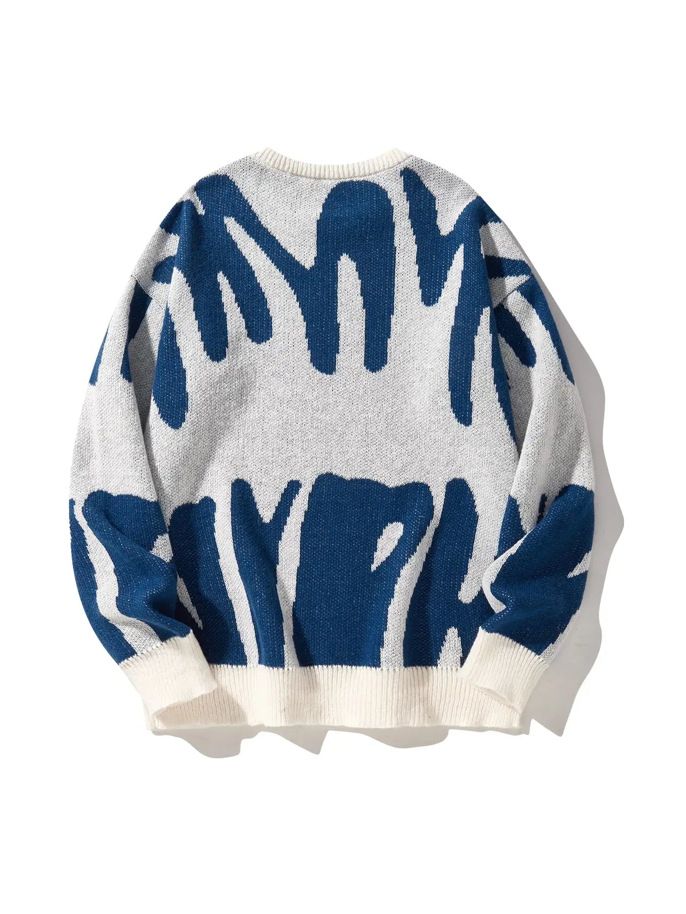 Suéter de Hombre Tejido Jacquard – Cuello Redondo, Diseño Moderno y Abrigo para Otoño e Invierno