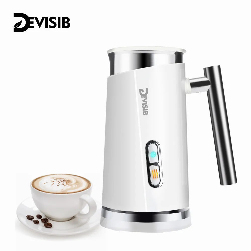 Espumador de Leche Eléctrico DEVISIB 3 en 1 – 300ml, Frío y Caliente para Café y Cappuccino
