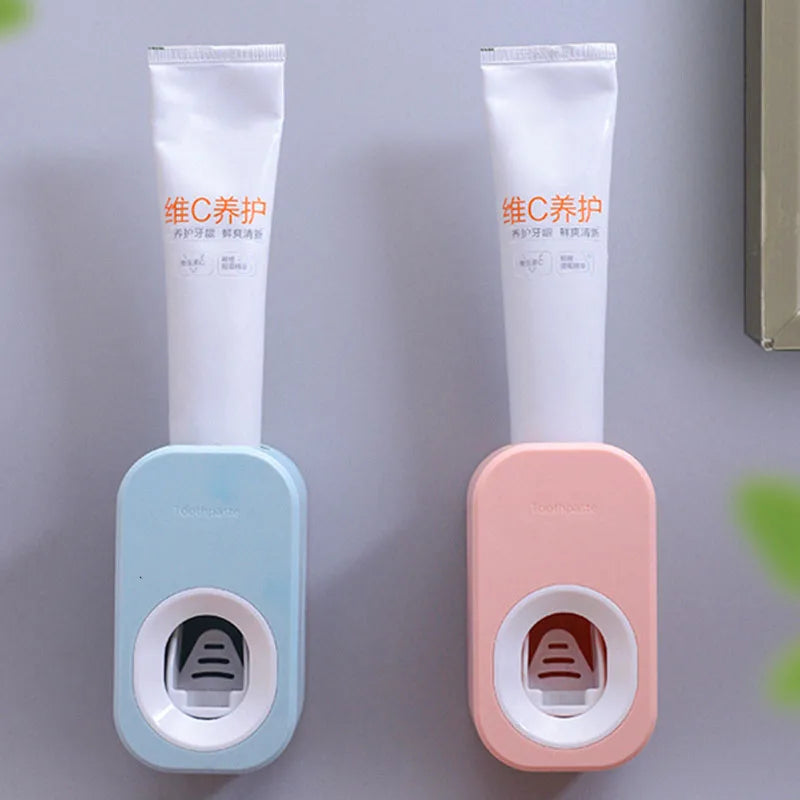 Dispensador Automático de Pasta Dental con Portacepillos – Soporte de Pared para Baño