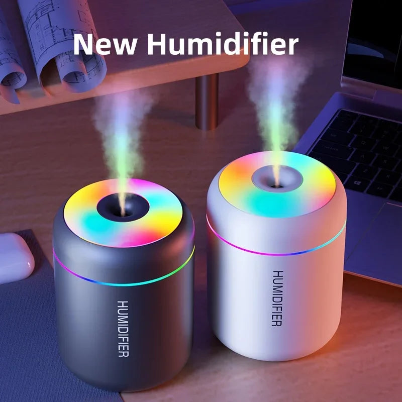 Humidificador de Aire Mini de 180 ml USB Eléctrico – Difusor de Aromas y Aceites Esenciales, Purificador de Aire con Niebla Aromática y Luz LED para Auto, Hogar y Dormitorio.
