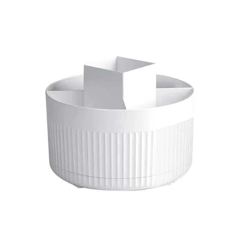 Organizador de Cosméticos Giratorio de Escritorio – Porta Pinceles Multifuncional para Baño y Tocador