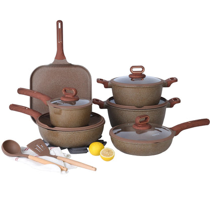 Set de Ollas y Sartenes Antiadherentes de Cerámica DONNOR – Cocina Fácil y Profesional