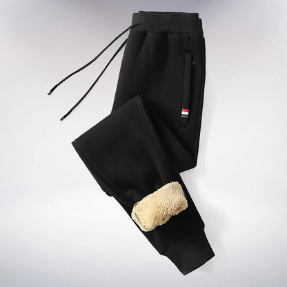 Pantalón de Jogging Forrado para Hombre – Polar Grueso, Estilo Casual Invierno
