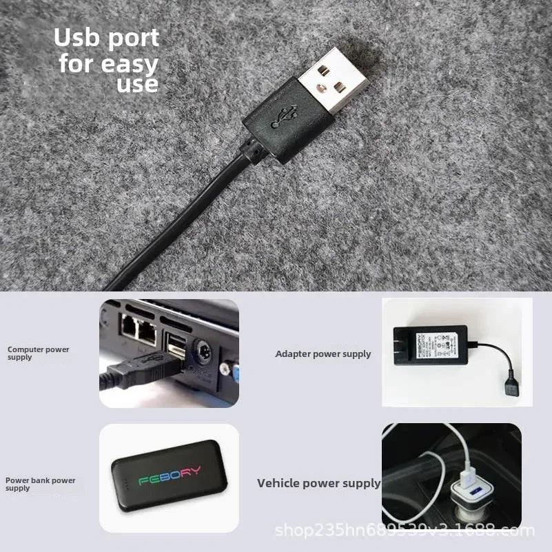 Colchón Eléctrico Calefaccionado USB Type-C Individual – Lavable y Portátil para Dormitorio y Oficina