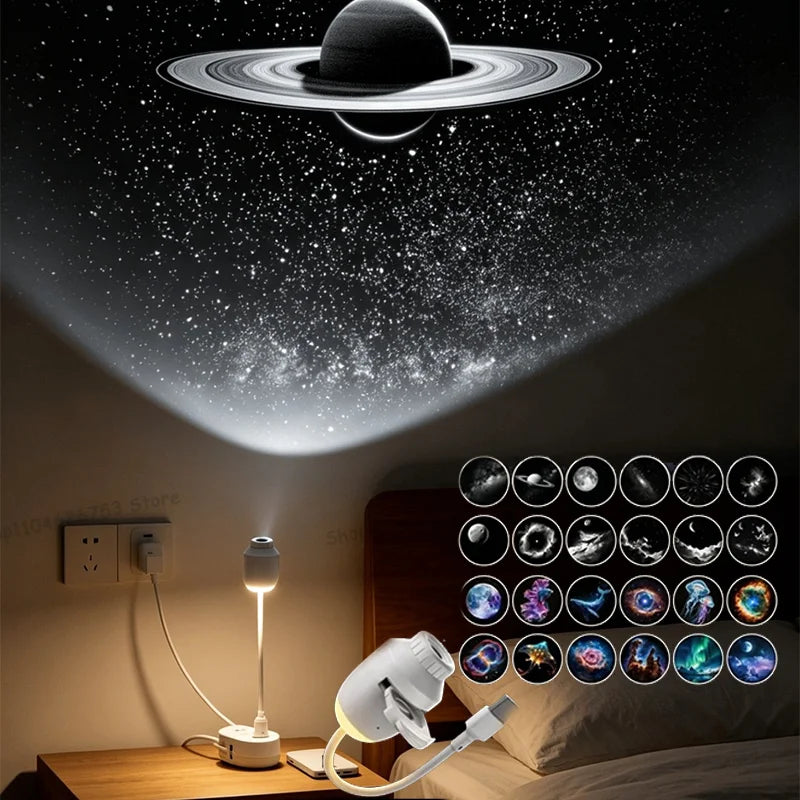 Lámpara Proyectora HD Galaxy 2026 USB – Luz Nocturna Cielo Estrellado Decoración Romántica