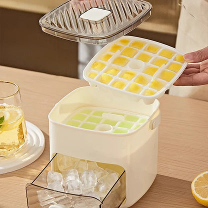 Máquina de Hielo Portátil con Cajón de Almacenamiento y Asa – Compacta para Hogar, Oficina y Exterior