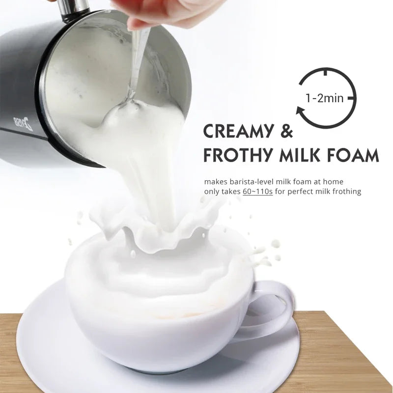 Espumador de Leche Eléctrico DEVISIB 3 en 1 – 300ml, Frío y Caliente para Café y Cappuccino