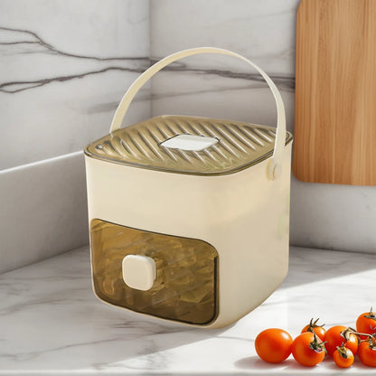 Máquina de Hielo Portátil con Cajón de Almacenamiento y Asa – Compacta para Hogar, Oficina y Exterior