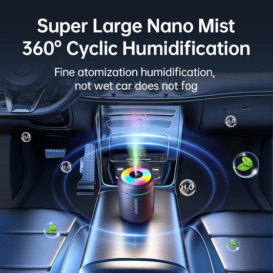 Humidificador de Aire Mini de 180 ml USB Eléctrico – Difusor de Aromas y Aceites Esenciales, Purificador de Aire con Niebla Aromática y Luz LED para Auto, Hogar y Dormitorio.