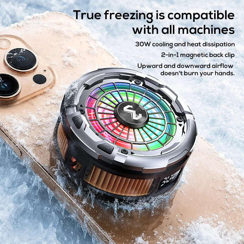MEMO CX26 Enfriador Magnético 30W con RGB, Control de Temperatura IA y Ventilador 7500 RPM