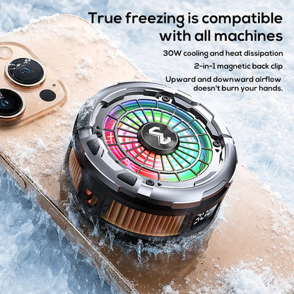 MEMO CX26 Enfriador Magnético 30W con RGB, Control de Temperatura IA y Ventilador 7500 RPM