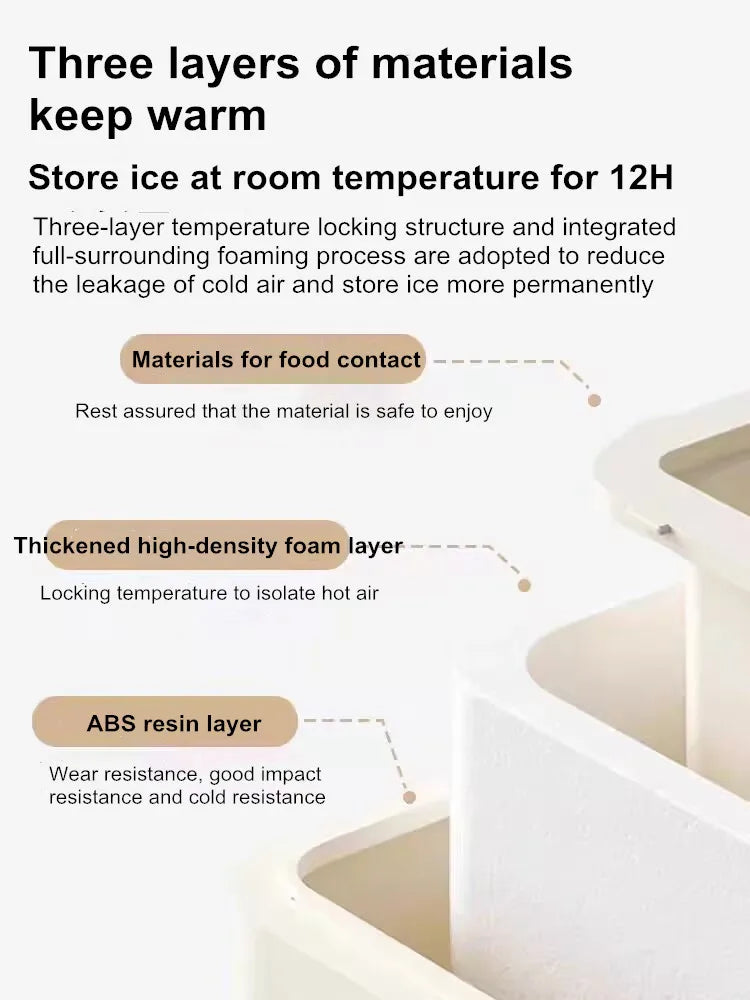 Máquina de Hielo Automática Mini Compacta – 15KG Diarios, Autolimpiante y Portátil para Hogar y Oficina