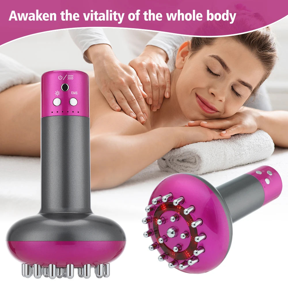 Masajeador Gua Sha Inalámbrico con Calor y Vibración – Relajación Muscular, Masaje Corporal y Cuidado de la Piel