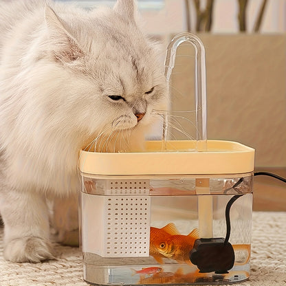 Dispensador de Agua Circulante 1.5L para Gatos y Perros – Fuente con Flujo Vivo y Bol de Alimentación