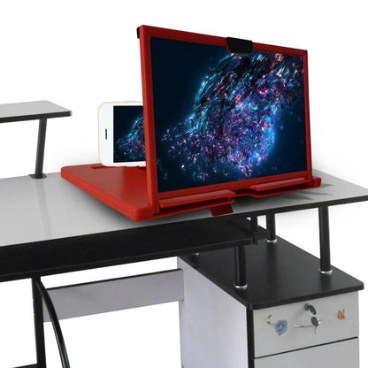 Amplificador de Pantalla 3D para Móvil 10/12 Pulgadas – Soporte Universal con Lupa HD