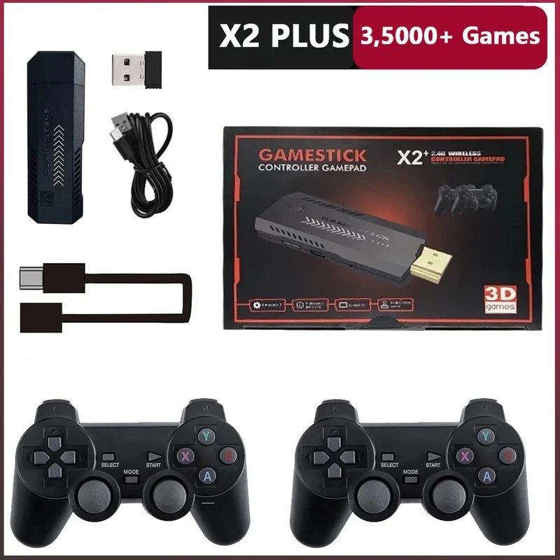 Consola Portátil X2 Plus – Pantalla 4K Ultra HD, 40000+ Juegos Retro, 128G, HDMI Inalámbrico, 50+ Emuladores