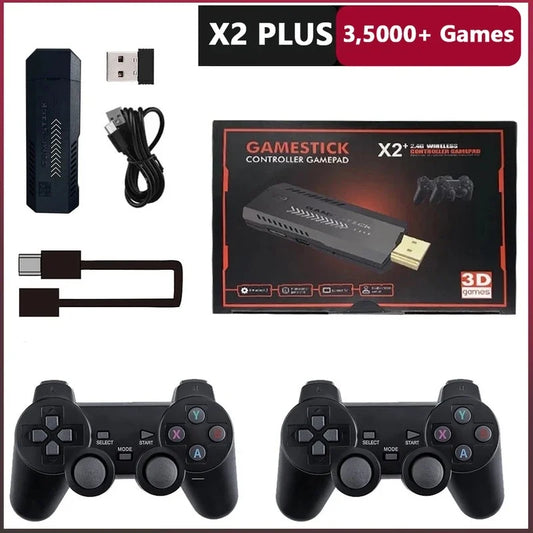 Consola Portátil X2 Plus – Pantalla 4K Ultra HD, 40000+ Juegos Retro, 128G, HDMI Inalámbrico, 50+ Emuladores