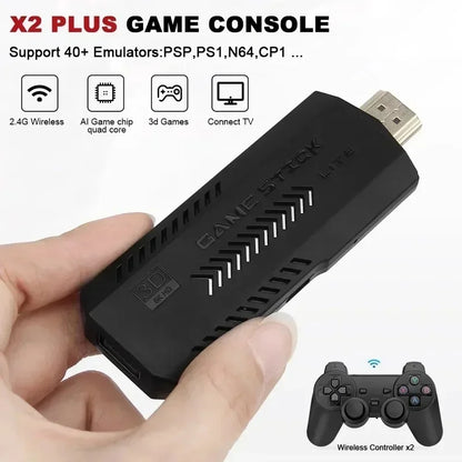 Consola Portátil X2 Plus – Pantalla 4K Ultra HD, 40000+ Juegos Retro, 128G, HDMI Inalámbrico, 50+ Emuladores