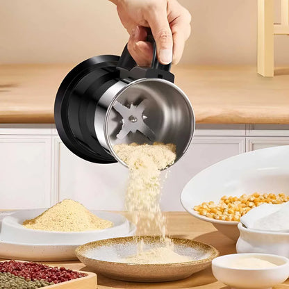 Procesador de Alimentos Eléctrico Multifunción 500ml 200W – Molinillo para Café, Granos y Especias con 4 Cuchillas