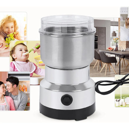 Molinillo Eléctrico Multifuncional con Cuchilla de 4 Filos – Café, Cereales, Nueces y Especias