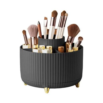 Organizador de Maquillaje Giratorio 360° con Gran Capacidad – Porta Pinceles, Lápices y Cosméticos