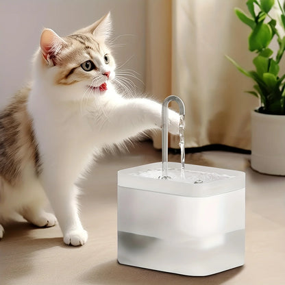 Dispensador de Agua Circulante 1.5L para Gatos y Perros – Fuente con Flujo Vivo y Bol de Alimentación