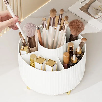 Organizador de Maquillaje Giratorio 360° con Gran Capacidad – Porta Pinceles, Lápices y Cosméticos