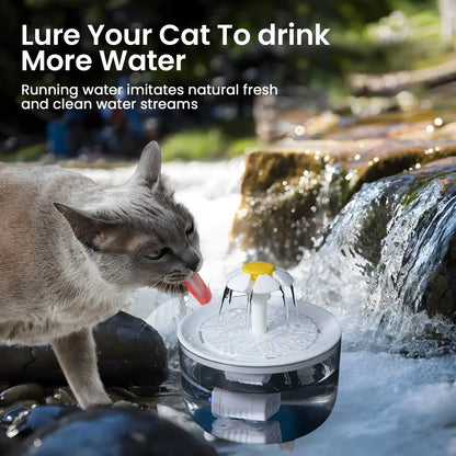 Fuente de Agua para Mascotas con 4 Filtros USB 1200ml – Dispensador Automático para Gatos y Perros