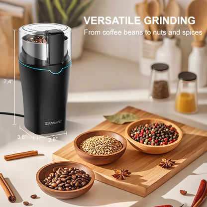 Molinillo de Café Profesional 300W con Vaso Desmontable de Acero Inoxidable – Especias, Hierbas y Granos