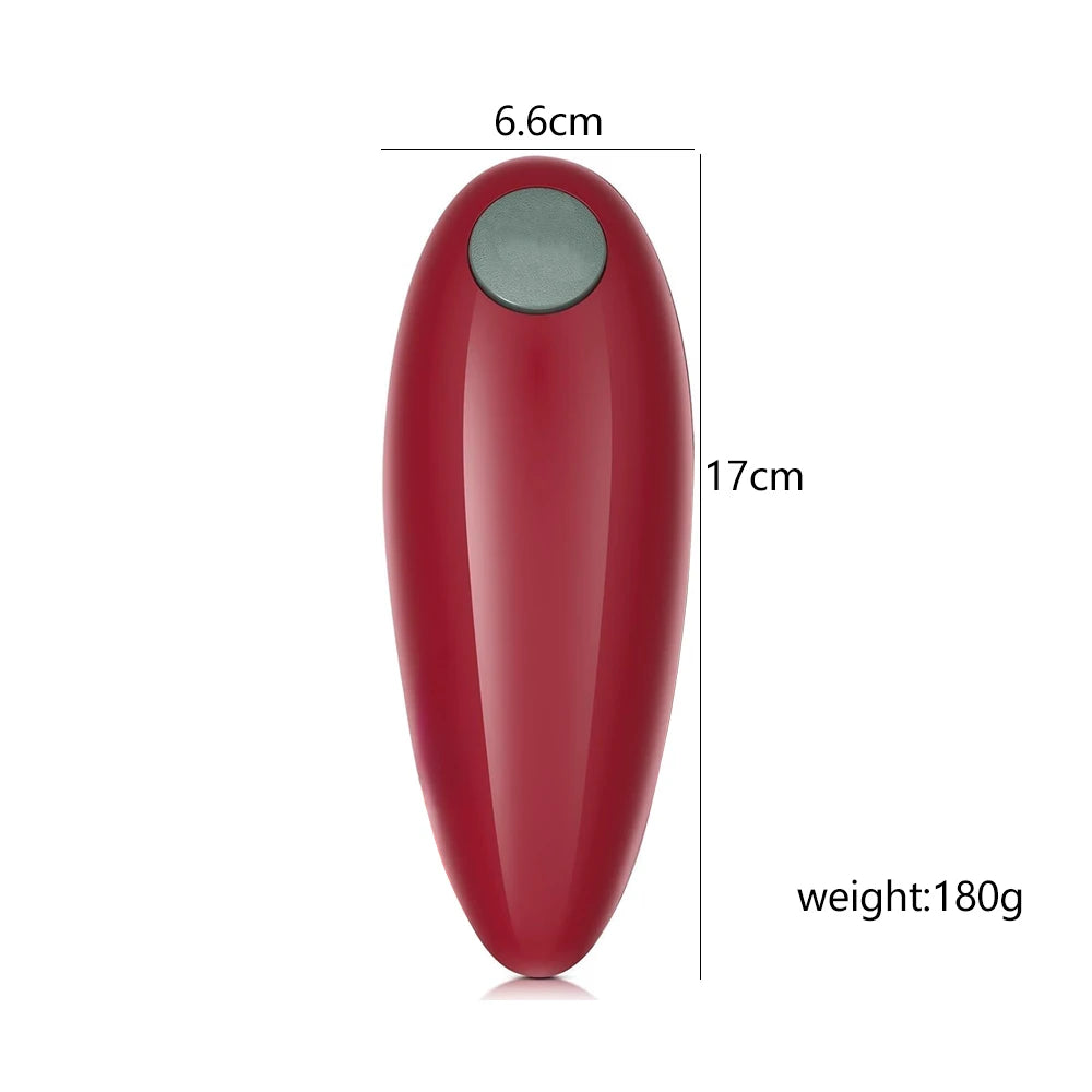 Abrelatas Eléctrico Rojo – Automático con Borde Suave para una Cocina Segura