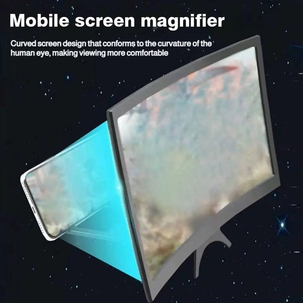 Lupa de Pantalla Curva para Móvil 12 Pulgadas HD – Amplificador Plegable y Portátil con Protección Visual