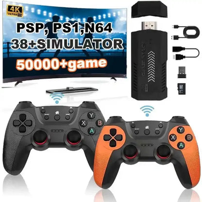 Consola Game Stick X2Pro 4K HD – 40K/50K Juegos Retro, 64G/128G, Compatible con PSP